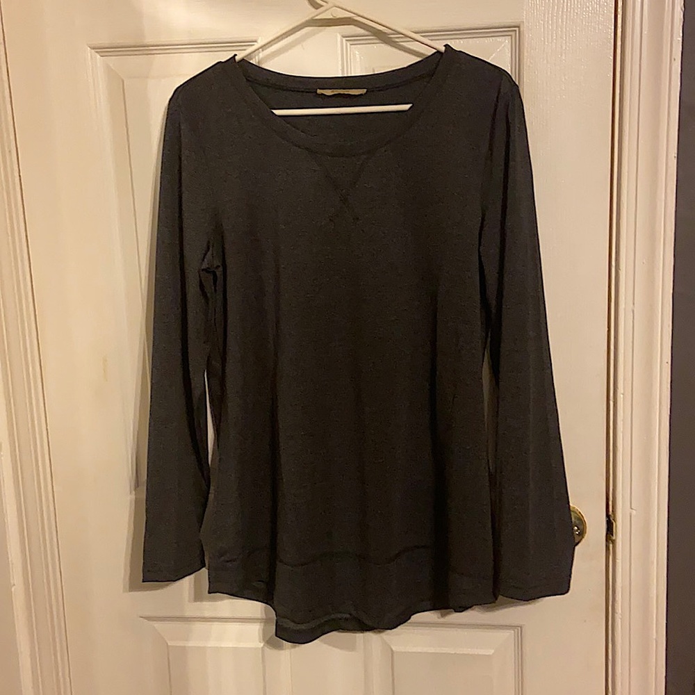 Woman’s Athletic Shirt in Charcoal grey long sleeve